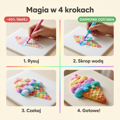 Zestaw magicznych gąbeczek do rysowania 3D