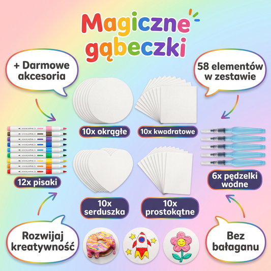 Zestaw magicznych gąbeczek do rysowania 3D