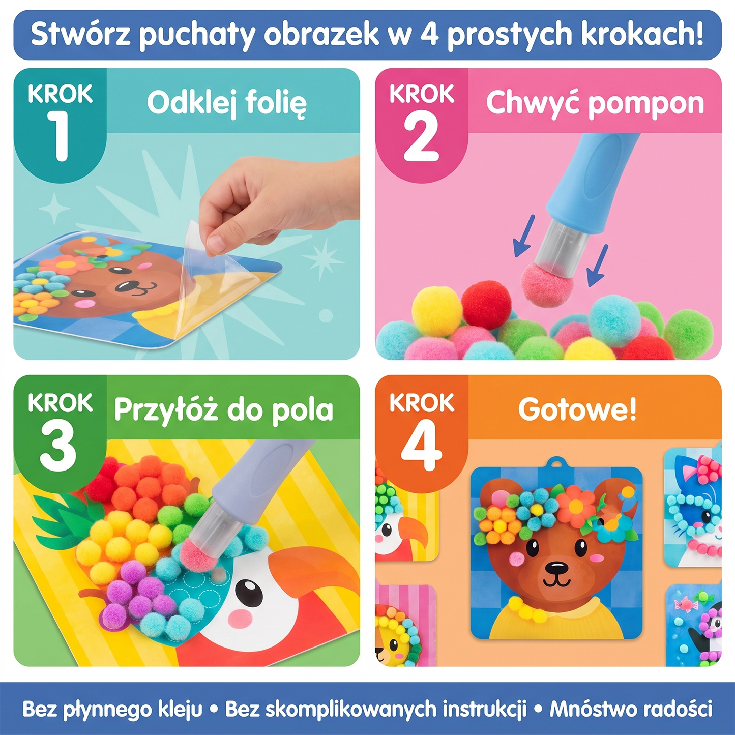 Zestaw magicznych pomponików